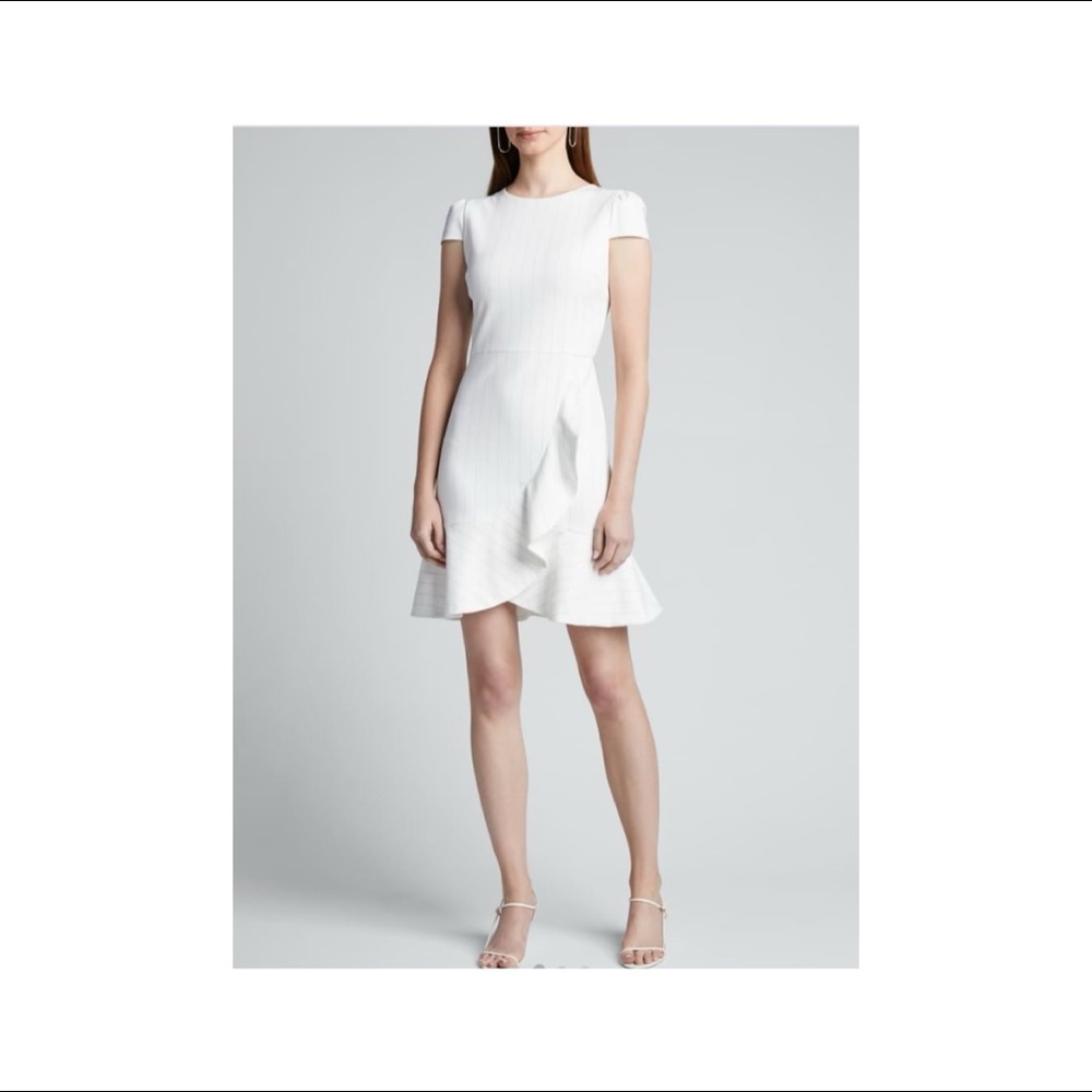 Alice + Olivia Kirby Ruffle Short-Sleeve Dress- 10